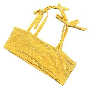 Yellow Polka Dot Bikini‎ Top